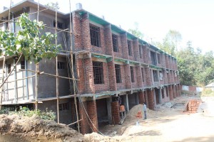 GOING UGC PROJECT 100 BEDDED BOYS HOSTEL COLLABORATION OF UGC AND STATE NEGOTIATED HUDCO LOAN CONSTRUCTION.