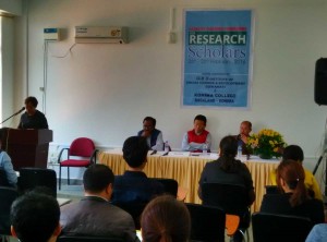 A THREE-DAY CAPACITY BUILDING PROGRAMME FOR RESEARCH SCHOLARS ORGANISED BY THE OKD INSTITUTE OF SOCIAL CHANGE AND DEVELOPMENT, GUWAHATI AND KOHIMA COLLEGE, 23TH -25TH FEBRUARY 2016.